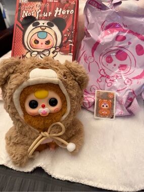 Baby three-Not Your Hero- Bear warrior with pacifier